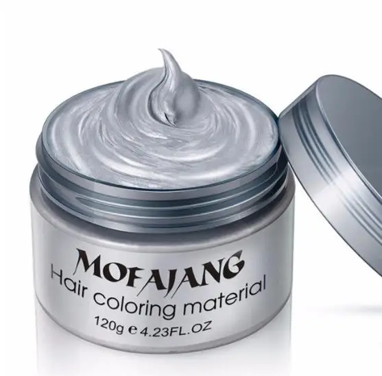 Grey MOFAJANG, краска для волос "Дедушка", цвет белый, воск, одноразовая формовочная паста, воск для волос, 120 г, Прямая поставка - Цвет: Grey