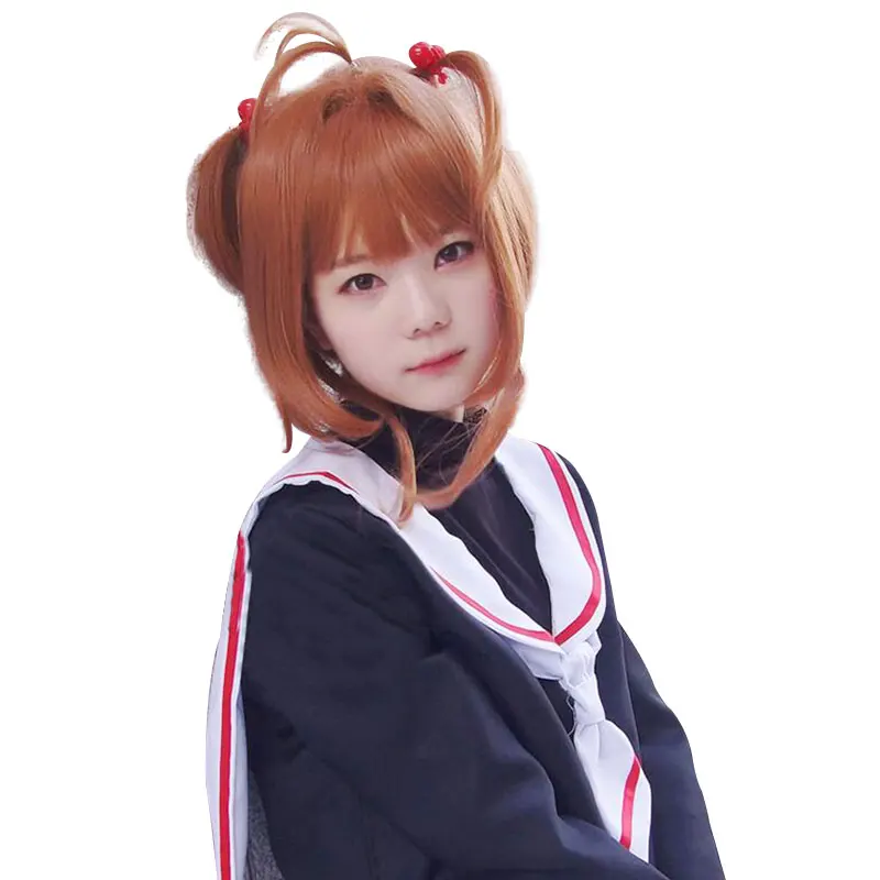 HSIU Новый высокое качество Сакура КИНОМОТО косплей парик карты Captors аниме костюм