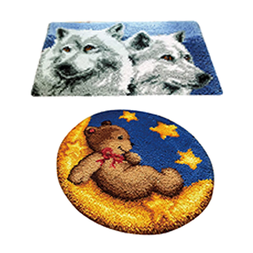 2 комплекта защелкивающийся крючок для начинающих медведь волк ковер подушка