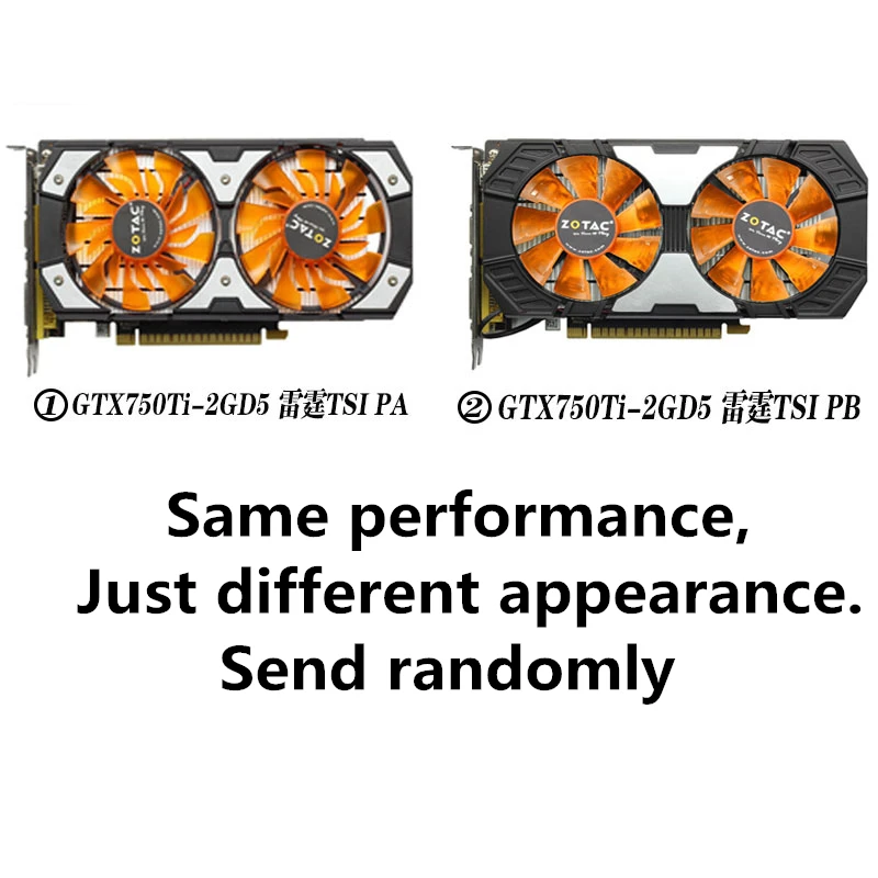 Видеокарта ZOTAC GTX 750Ti 2 Гб видеокарта GPU VGA карта видеокарты GeForce GTX 750 Ti 2 Гб GTX750Ti для NVIDIA HDMI DVI видеокарта 128 бит