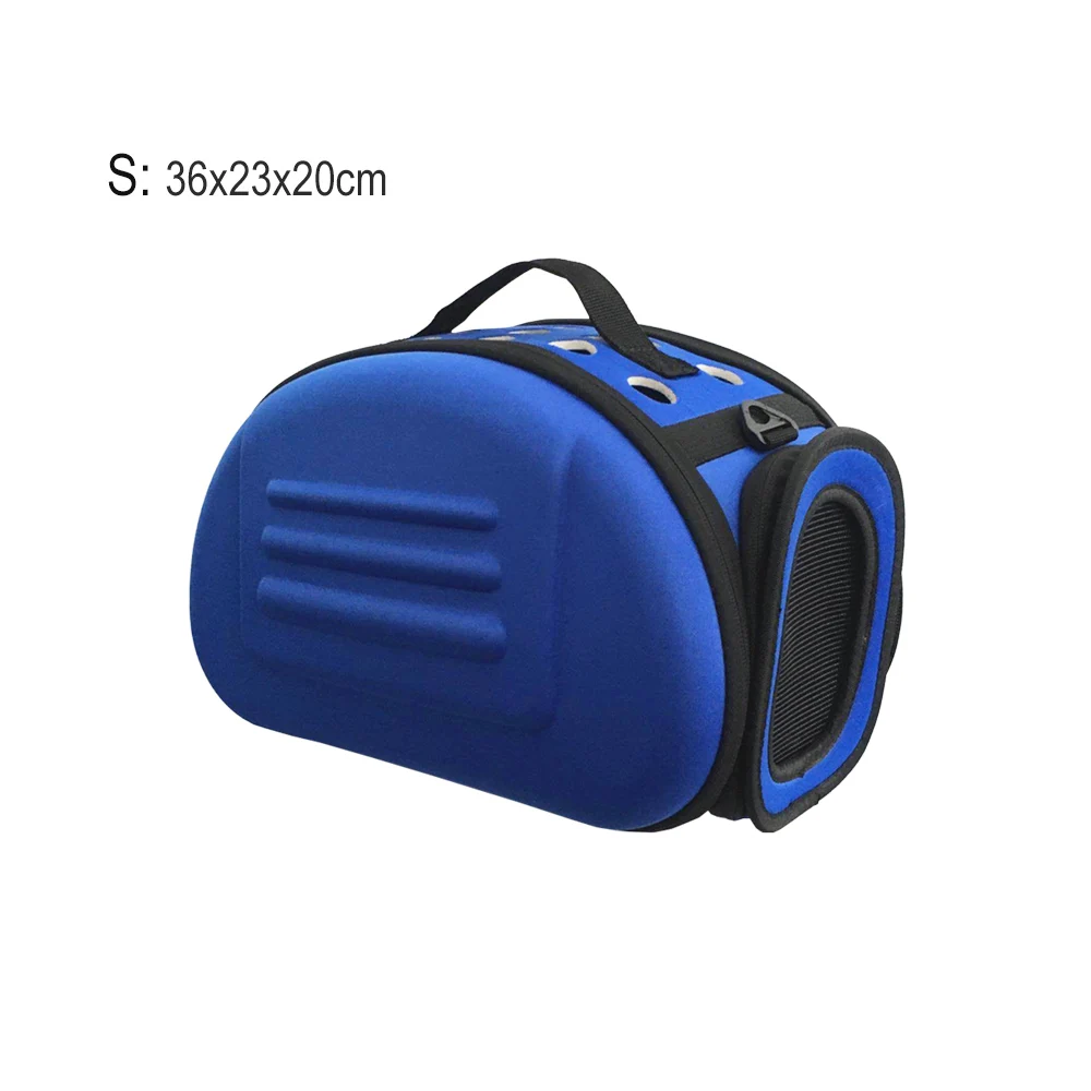 S-Blue Однотонная Сумка-переноска для собак EVA складная дорожная сумка для кошек портативные сумки на плечо для маленьких собак щенков SML для переноски на открытом воздухе - Цвет: S-Blue