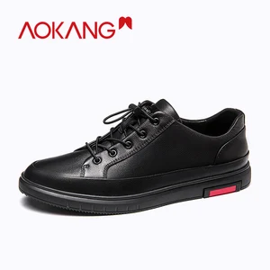 Мужская повседневная обувь AOKANG, удобные кроссовки из натуральной кожи высокого качества, 2019