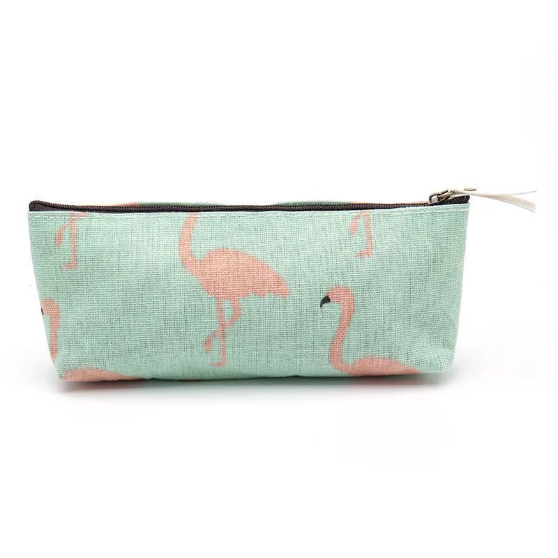 Flamingos Чехол для карандашей с фламинго, сетчатый чехол для карандашей Kawai estuche escolar astuccio scuola trousse scolaire stylo papelaria, чехол для ручек - Цвет: Flamingos