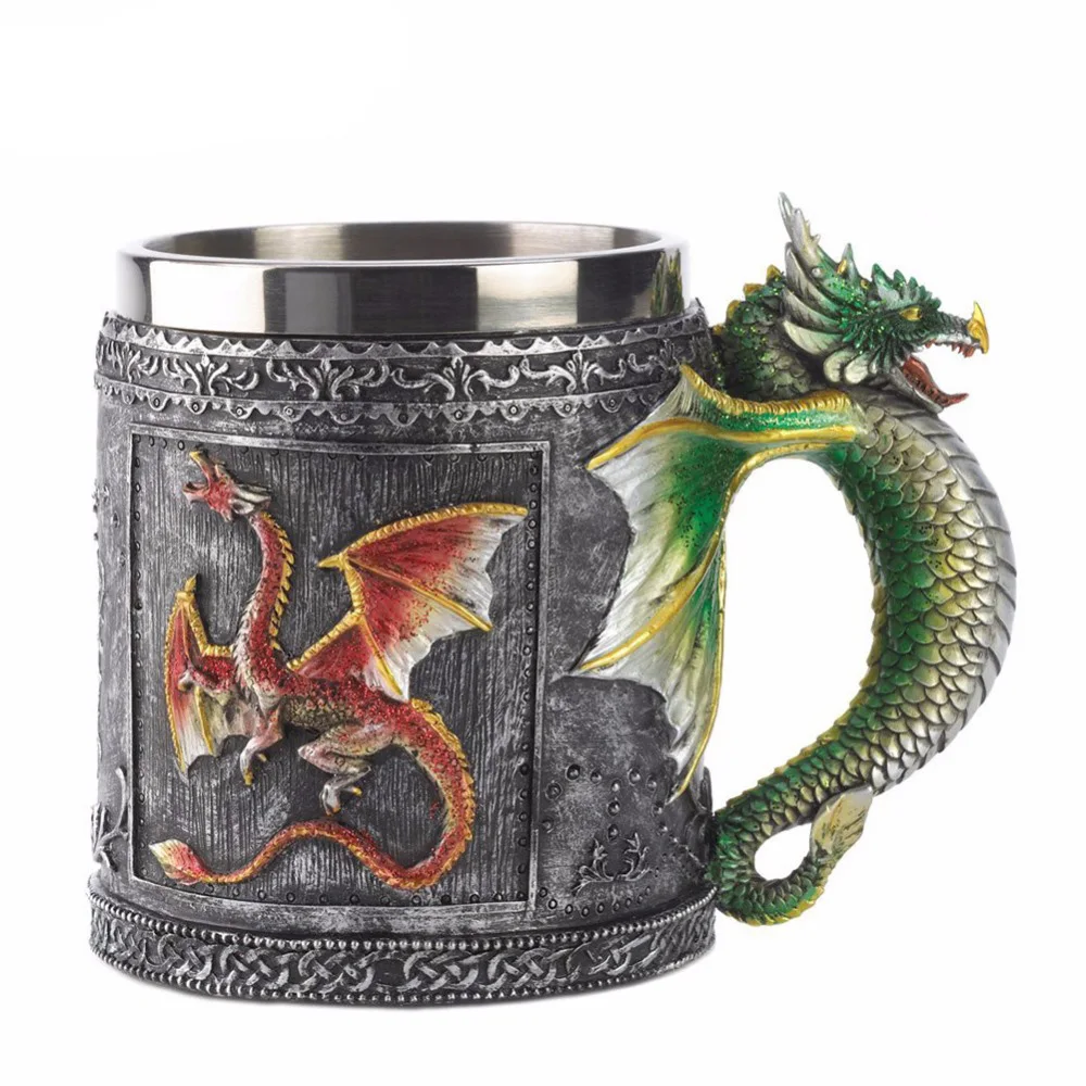 3D Кофейное Молоко Кружка Смола Череп Tankard Яркий Воин Викинга Пивная кружка