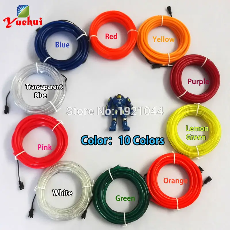 EL wire 5 0 мм светодиодный инвертор Электролюминесцентное светящееся Освещение для