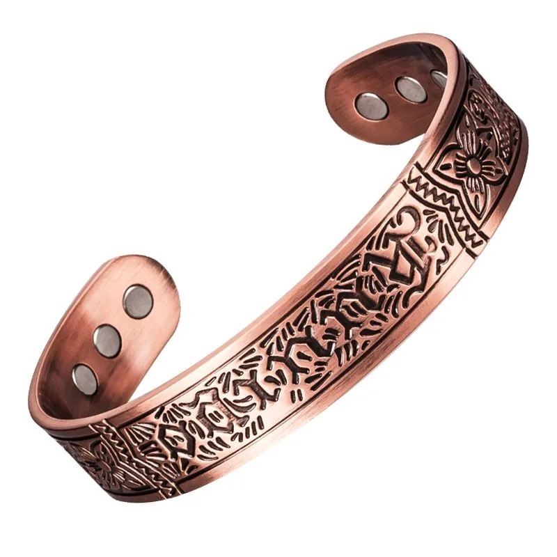 Магнитный винтажный браслет маленькая лягушка из чистой меди модный для женщин