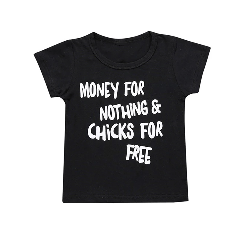 Комплект летней одежды для малышей из 2 предметов модная футболка с длинными