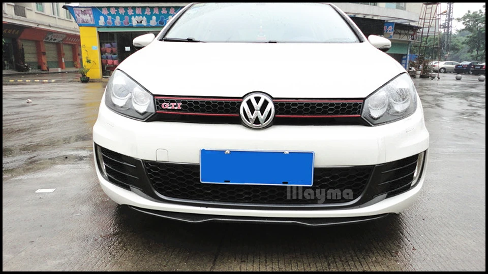 Golf 6 GTI H1 Стиль углеродного волокна передний бампер спойлер для Volkswagen GTI бампер передний юбка для VW Mk6