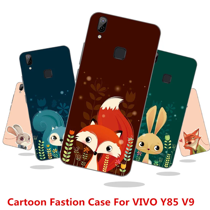 Мультфильм чехол для VIVO Y85 V9 высокое качество мобильного телефона блестящие