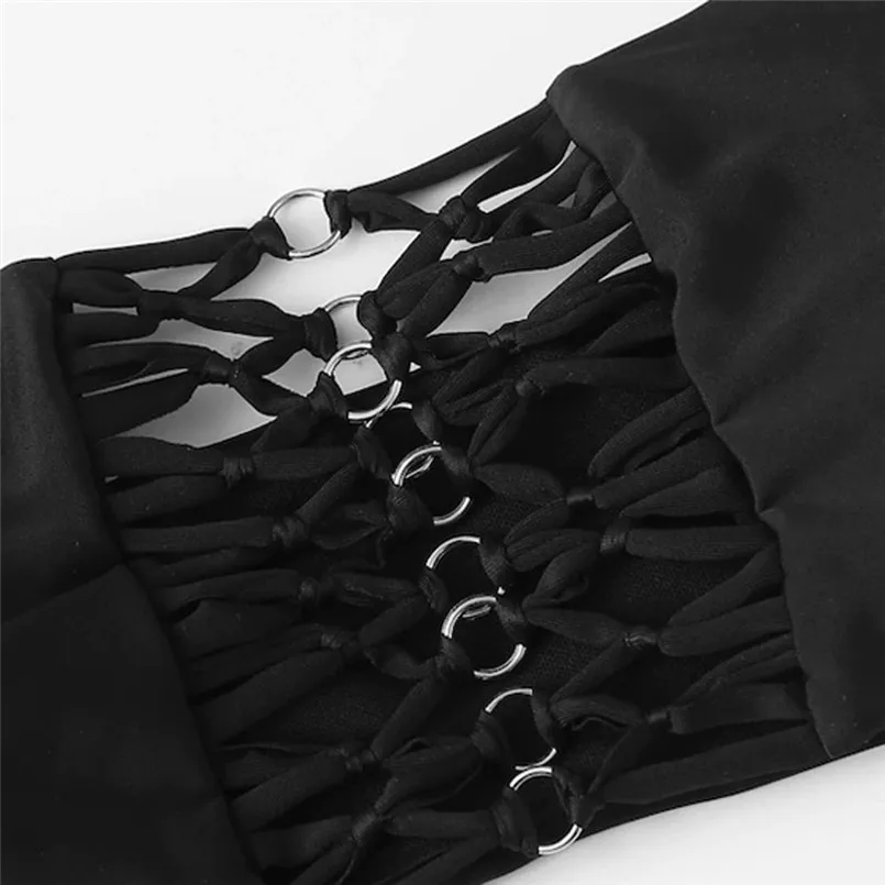 Black strapless bodysuit solid color swimsuit push up padded bra bathing Set suit Beachwear 40fb21 | Женская одежда