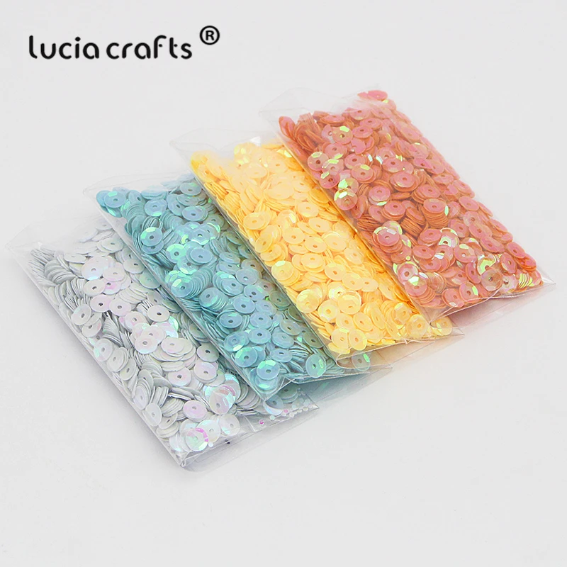 Lucia crafts, 20 г/лот, 5 мм, разные цвета, пластиковые, свободные, с блестками, для дома, вечерние, свадебные, украшения, DIY аксессуары, D0805