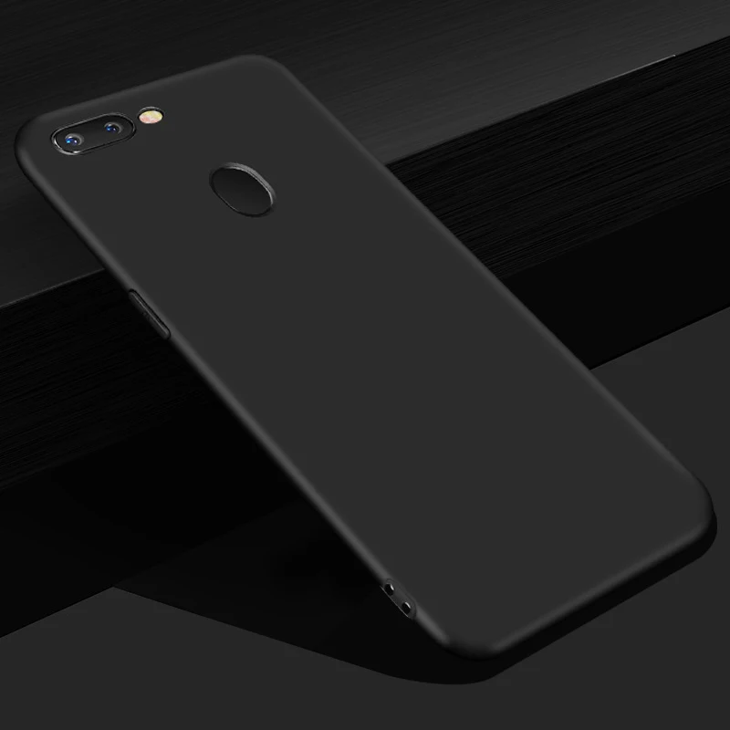 Black TPU Цвет матовый конфетный, TPU чехол для OPPO F1S F1 плюс F3 F5 F7 F9 R17 Pro R15 мечта R11S плюс R11 R9S R9 прозрачный мягкий чехол - Цвет: Black TPU