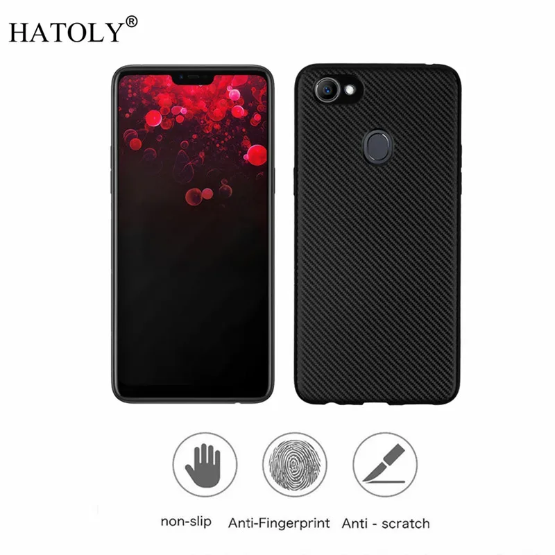 Чехол OPPO F7 чехол F 7 мягкий ТПУ прочный OPPOF7 мягкая задняя крышка из углеродного
