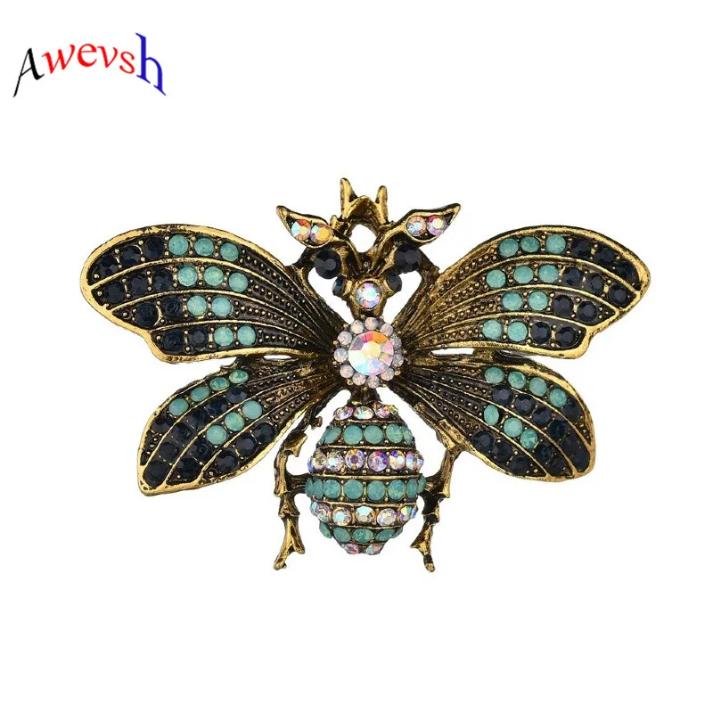 Awevsh Colorful Cute Butterfly Brooch Multiolor Crystal Rhinestone Brooches for Women Lady Fashion Jewelry Boutonniere | Украшения и