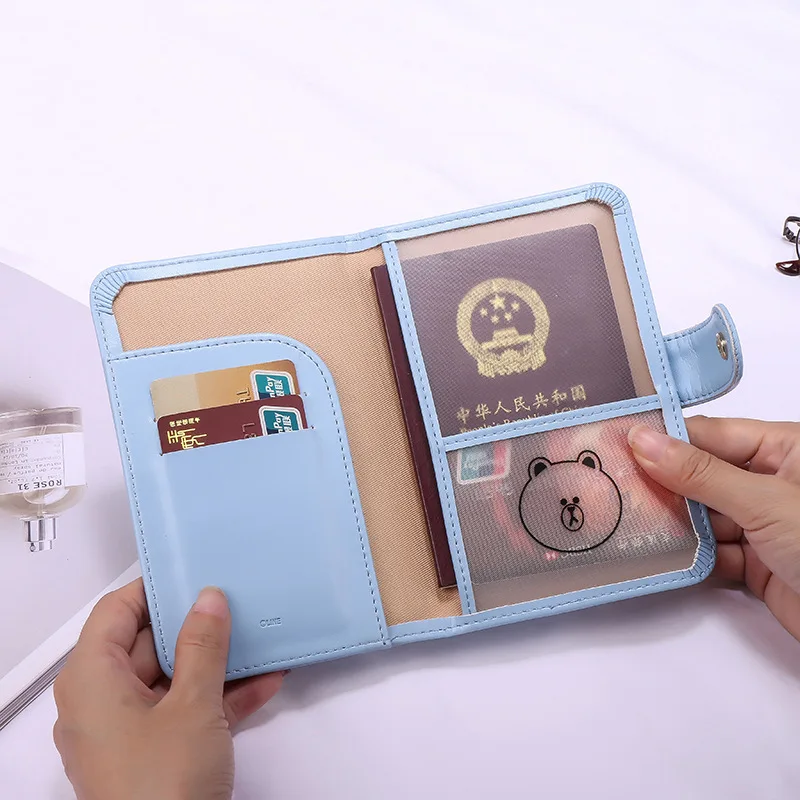 Обложка для паспорта с героями мультфильмов розовый rfid аксессуары путешествий