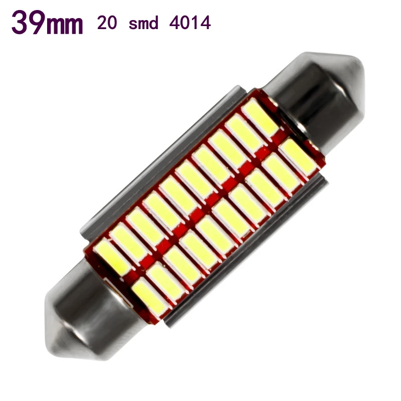 31 мм 36 мм 39 мм 42 мм C5W C10W 4014 SMD СВЕТОДИОДНЫЙ CANBUS без ошибок автомобильный фестонный светильник интерьерные купольные огни автомобильная карта крыша лампа для чтения белая