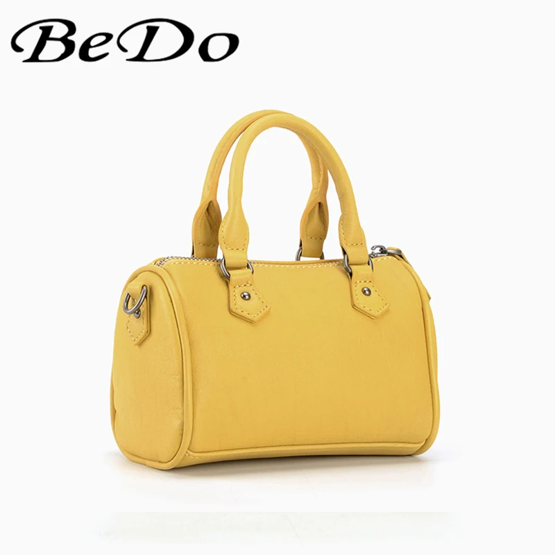 Женская сумка BeDo из натуральной воловьей кожи модные простые черные дамские