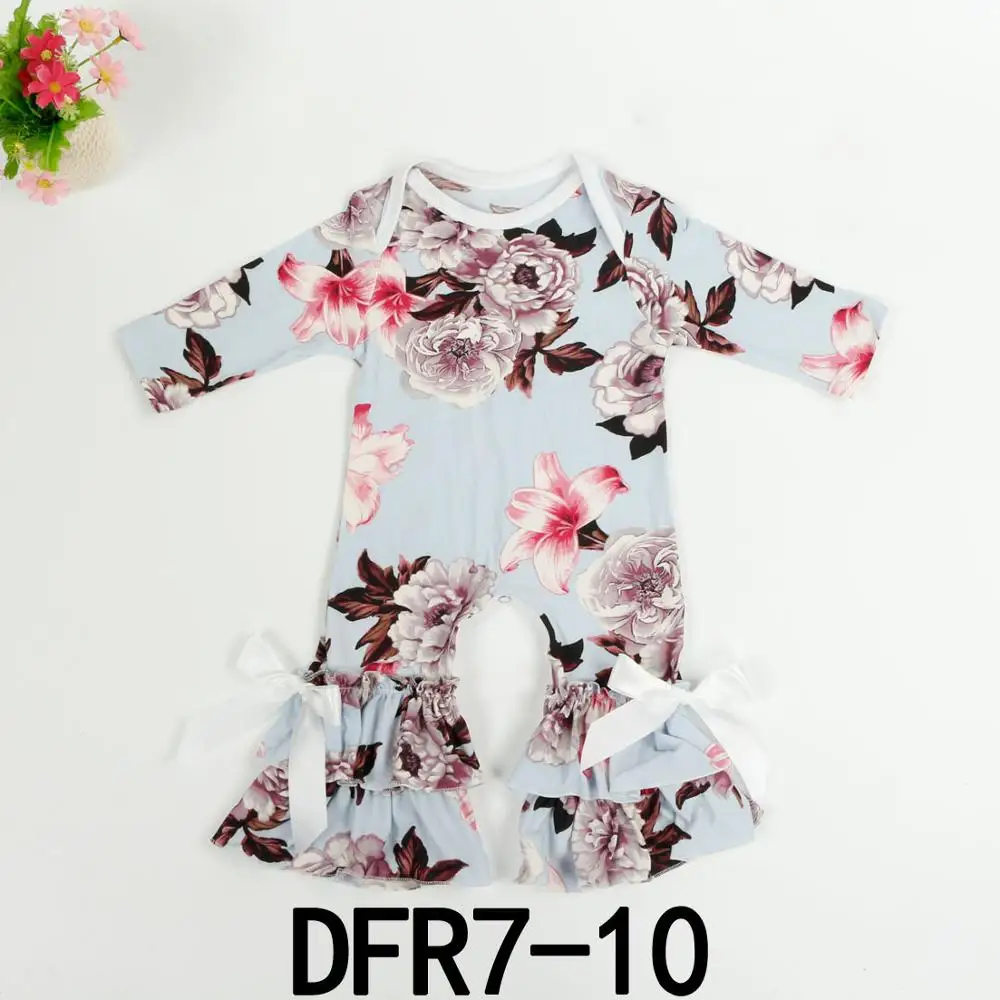 Новинка детская одежда с рюшами и принтом комбинезон Пасхальный день Одежда для