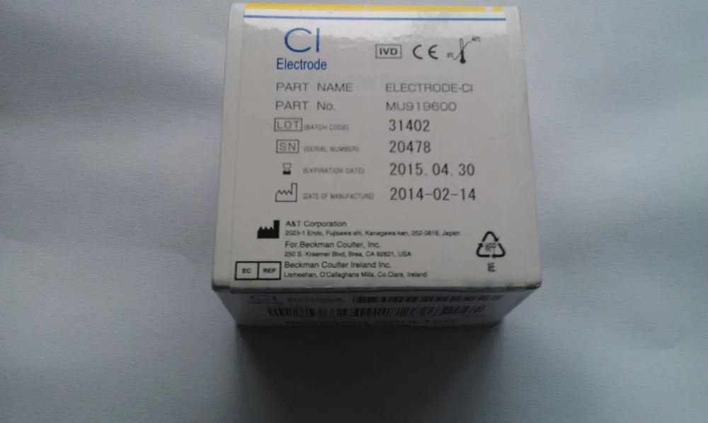 

Beckman-OOLYMPUS электрод-CL (PN:MU919600), химический анализатор AU400,AU480,AU600,AU640,AU680 Новый