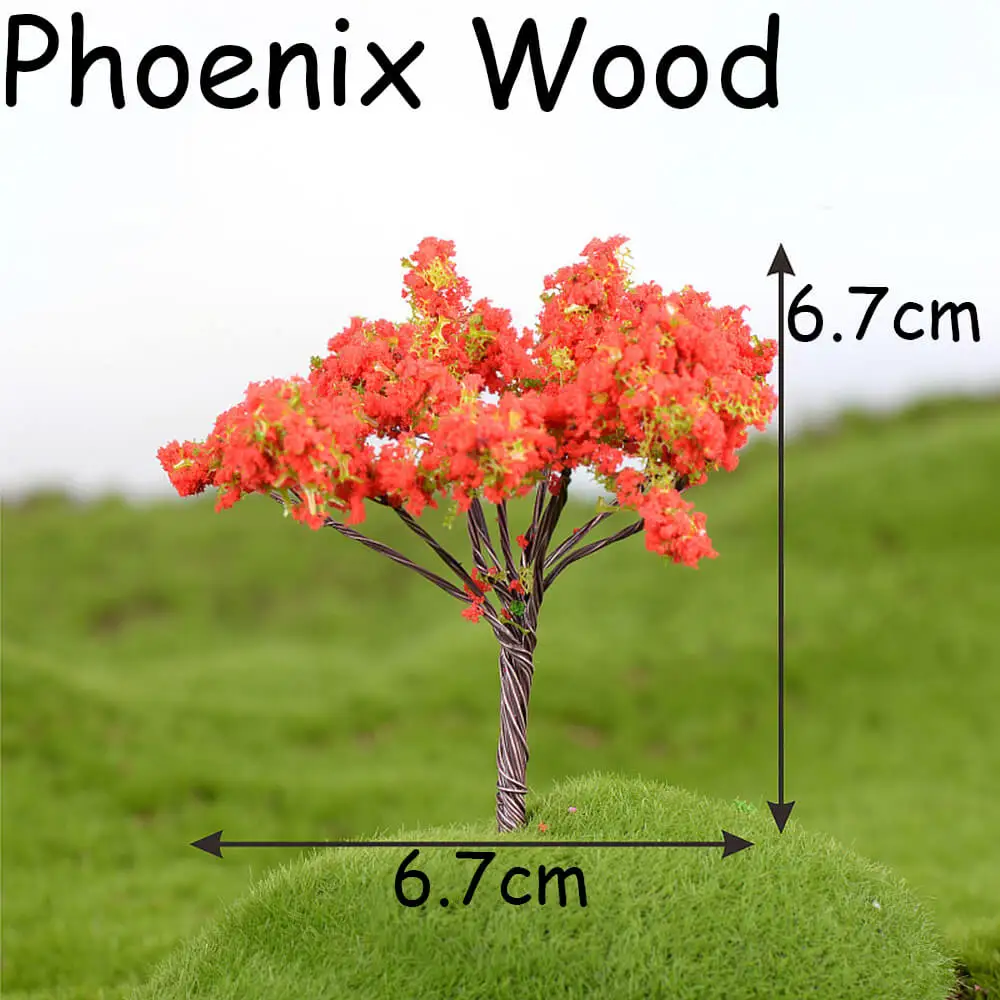 Phoenix wood 1 шт. садовые украшения мини дерево Фея миниатюры микро пейзаж смолы ремесла фигурка бонсай сад украшения для террариума - Цвет: Phoenix wood