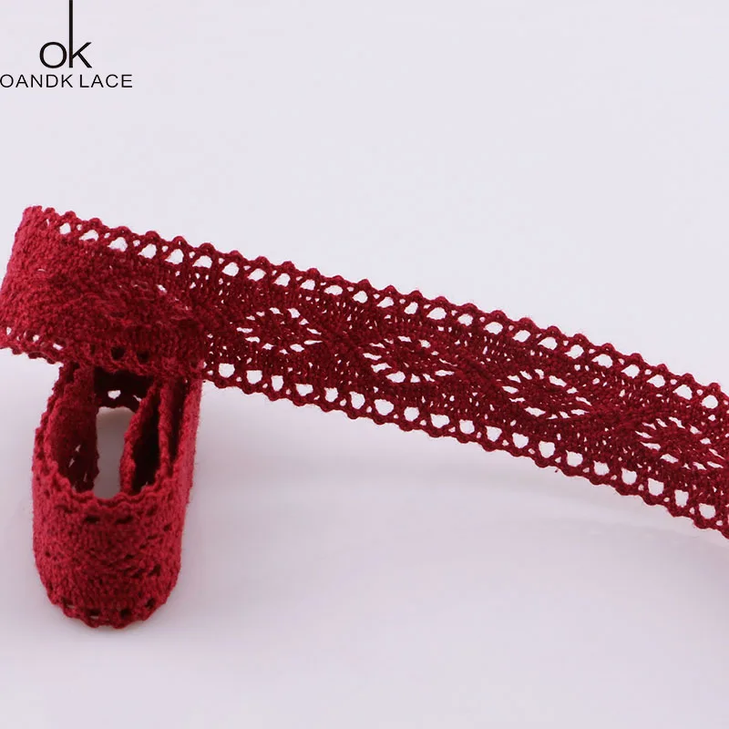 5 ярдов много тканый хлопок кружево отделка DIY шитье шторы Ремесло Украшение ребенок синий ребенок розовый хлопок отделка кружевная лента