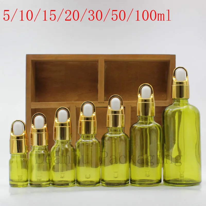 Зеленая Бутылка для эфирного масла со стеклянной капельницей бутылочки с