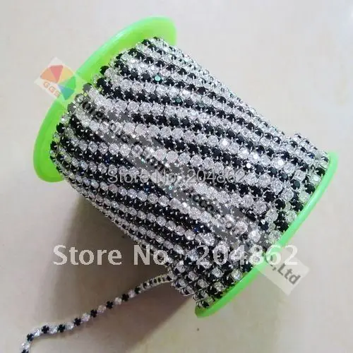 10yd 4 мм Монтана темно синий набор с чередующимися тесьмой чешские хрустальные