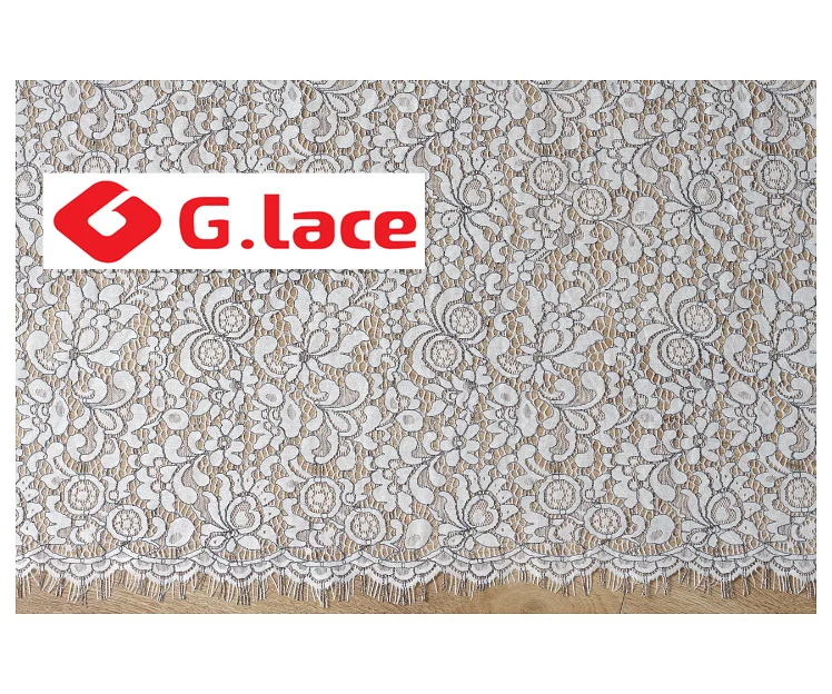 GLACE 3 м/лот Wide1.5m двухцветные вязаные ресницы кружевная ткань одежда юбка для