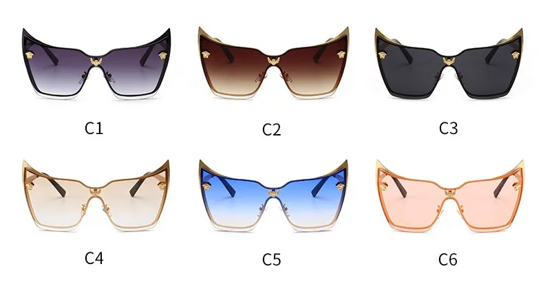 Sella, модные женские и мужские негабаритные солнцезащитные очки Cateye, фирменный дизайн, сплав, оправа, градиентные линзы, летние крутые солнцезащитные очки
