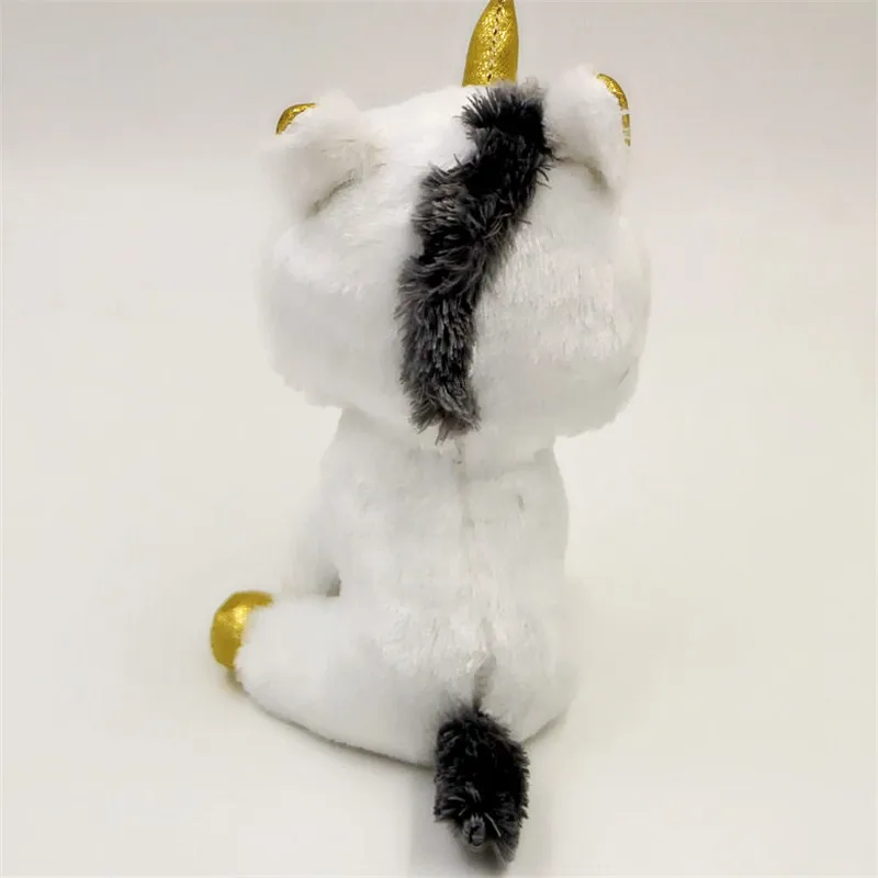 KAWO Горячая Ty Beanie Boos большие глаза маленький Единорог Плюшевые игрушки Куклы Kawaii