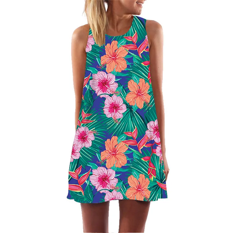 Эффектное женское летнее платье с попугаем 2019 размера плюс женские вечерние