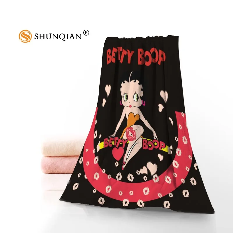 Новые Пользовательские Betty Boop полотенце с принтом хлопок лицо/банные полотенца из микрофибры Ткань для детей Мужчины Женщины полотенце для душа s A8.8 - Цвет: 7
