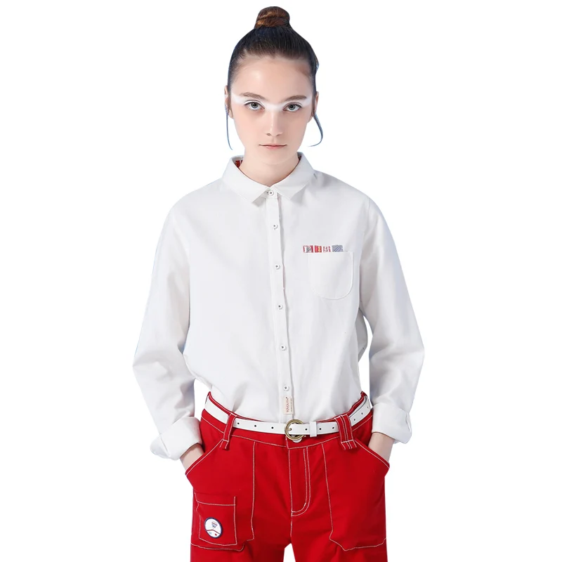 Toyouth Blusas Mujer осенняя рубашка с длинными рукавами и принтом в китайском стиле