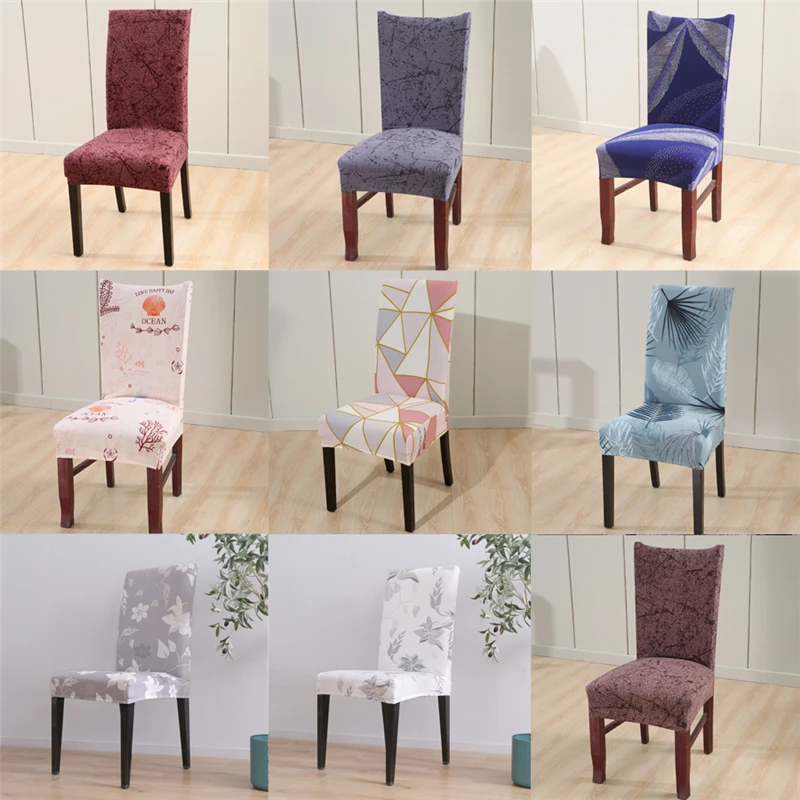 Эластичные чехлы на кресла из спандекса с принтом для свадьбы столовой офиса