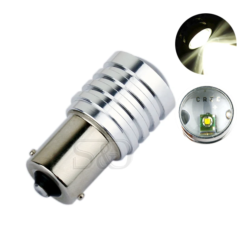 S &amp D 2 шт. BA15S Led с чипами Cree P21W R5W Светодиодные Автомобильные противотуманные
