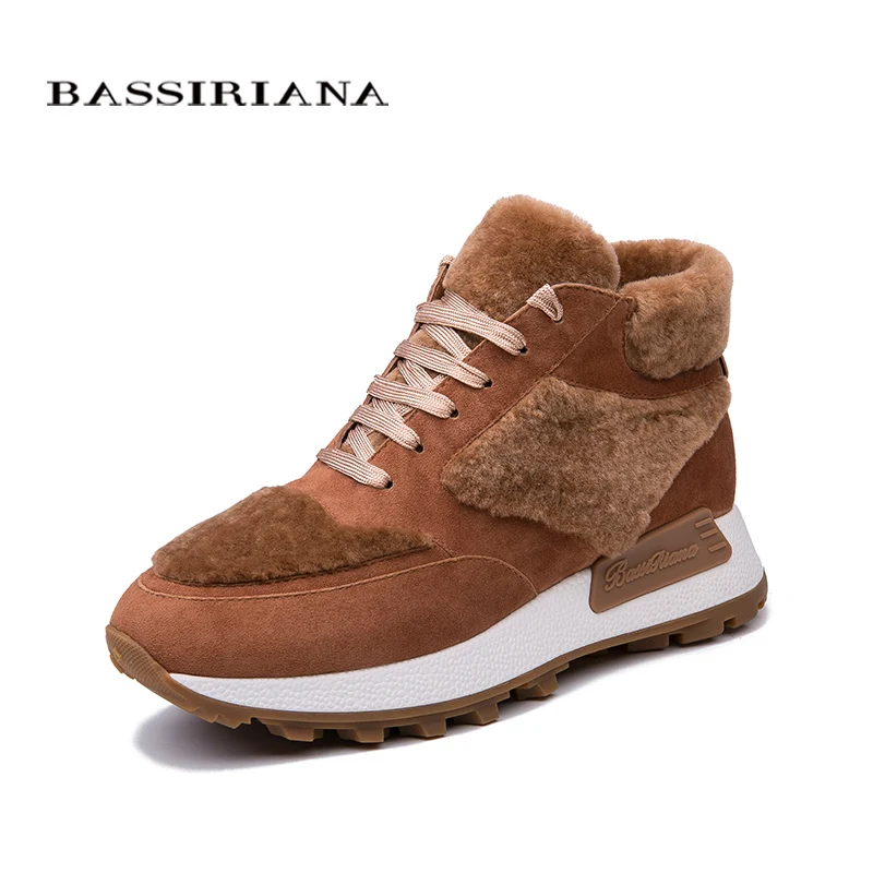 BASSIRIANA/2018 Новый Женские туфли-лодочки плоская подошва натуральная замша овчины