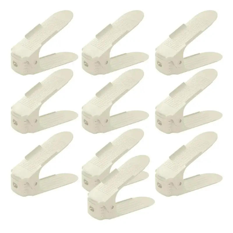 10pcs A 1/5/10 шт Регулируемый обувной Органайзер двойной стеллаж для хранения обуви Space Saver обувь органайзеры стенд полка для Гостиная - Цвет: 10pcs A