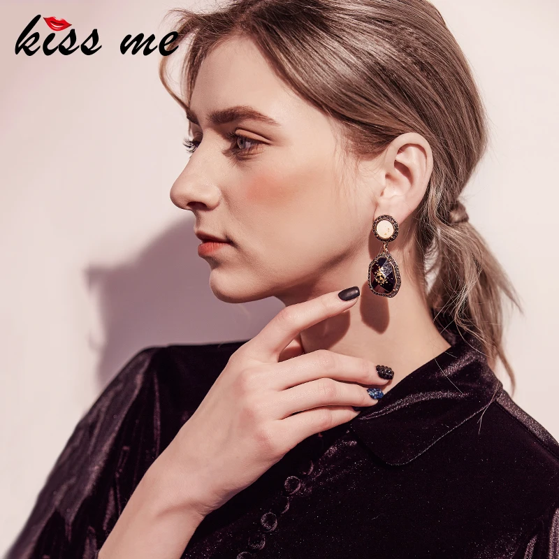 Новые массивные необычные женские серьги, новые модные серьги-капли, классические массивные ювелирные изделия из сплава