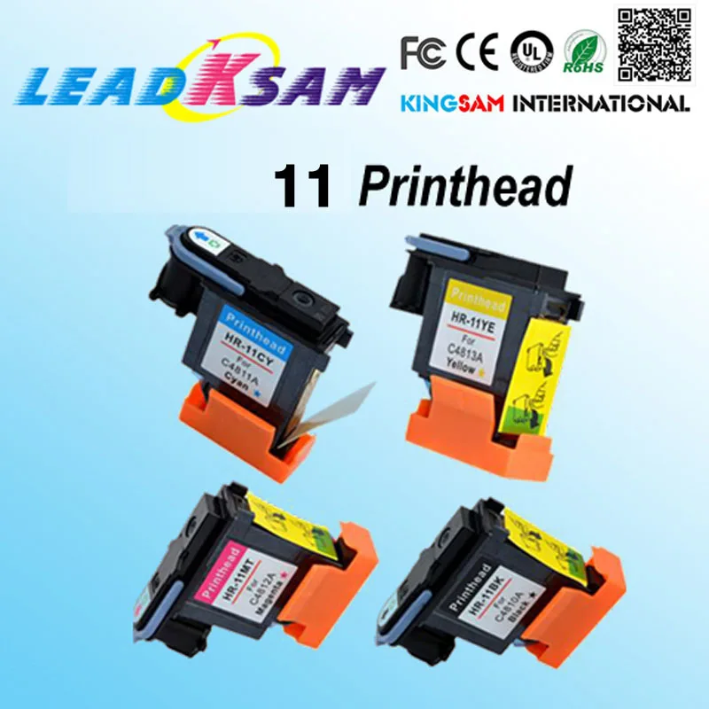 4 шт./компл. совместима с печатной головкой hp11 C4810A C4811A C4812A C4813A Designjet 70 100 110 500 510 500PS|set