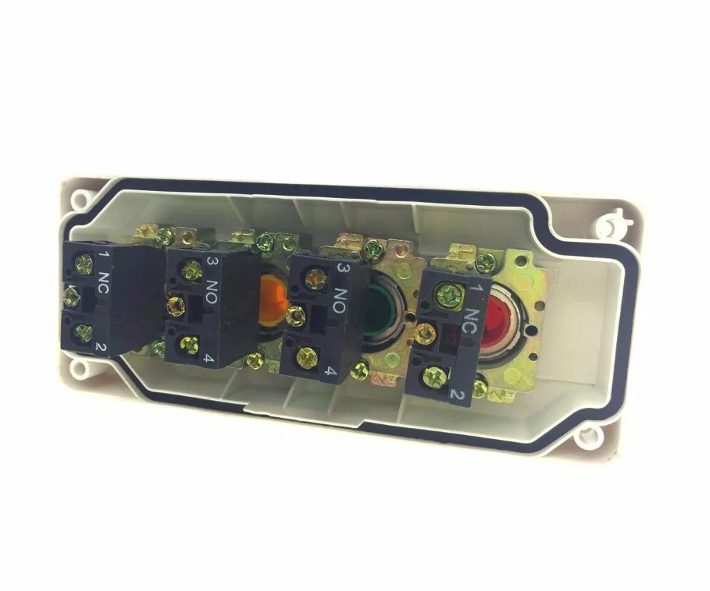 AC 240V 3A 40mm Red Mushroom Emergency Stop NC Latching Push Button Station Grey Panel | Обустройство дома