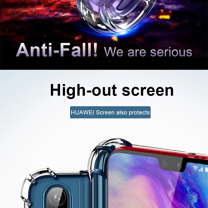 HUKU 3D чехол для телефона для huawei P20 P30 Pro lite Nova 3 3i 3e 4 4e чехол Прозрачный Мягкий ТПУ силиконовый чехол для huawei Nova/4e 3e