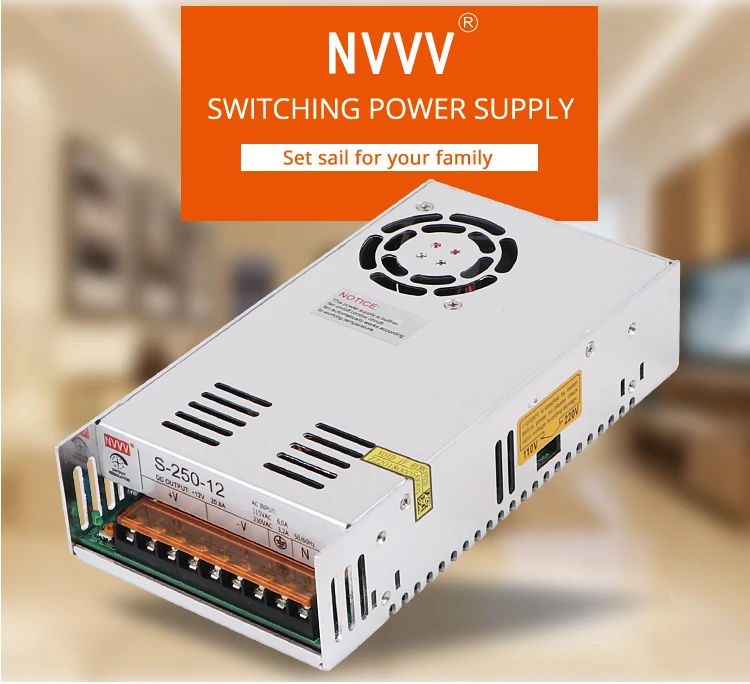 Импульсный supplyS-250-12 питания 12 v20a СВЕТОДИОДНЫЙ монитор с аксессуарами трансформатор