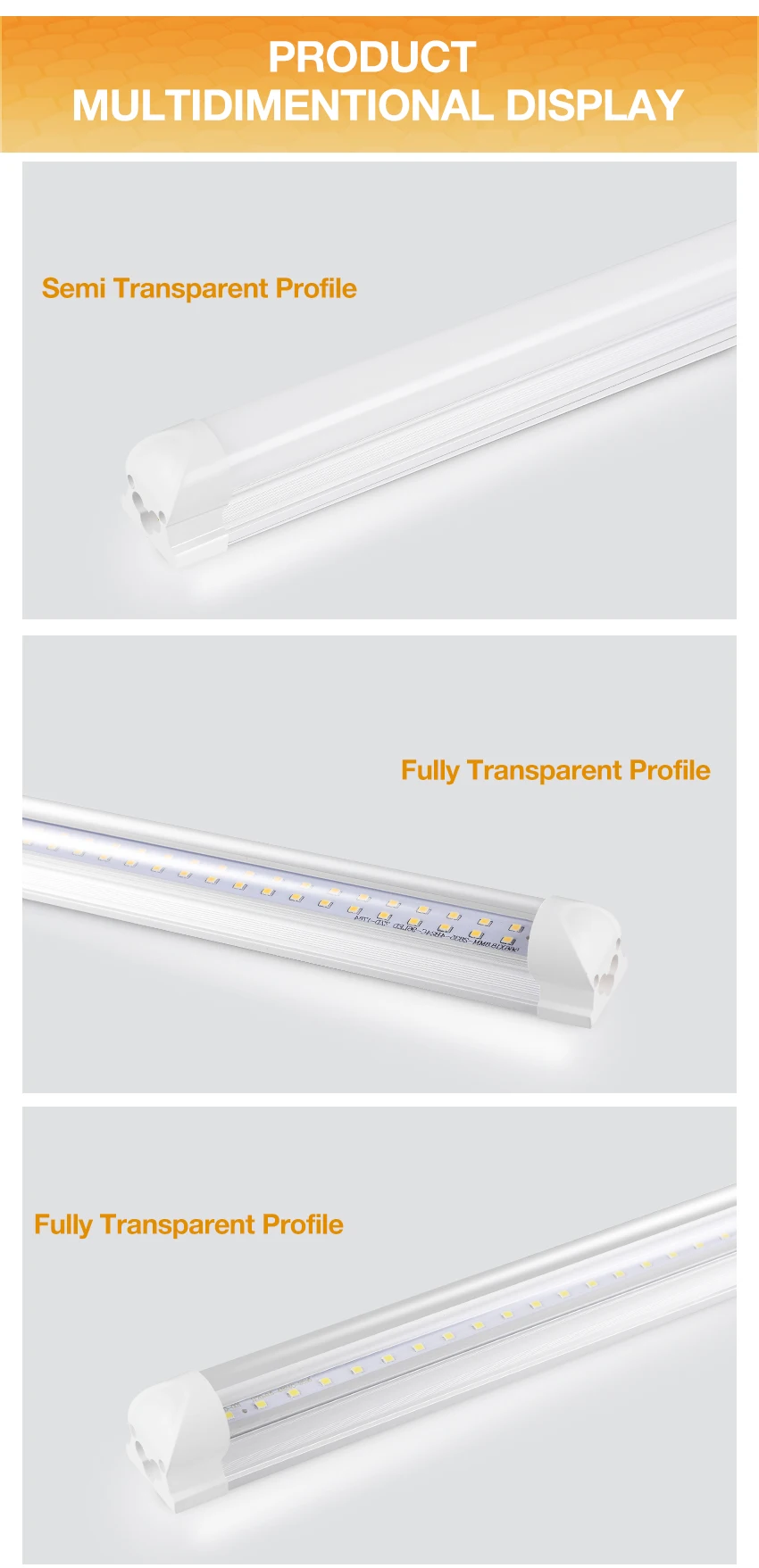 YANDIAO светодиодные трубки T8 Light 120 см 85 V-265 V Светодиодный LED флуоресцентные T8 трубки лампы холодный белый свет Lampara ампулы ПВХ Пластик