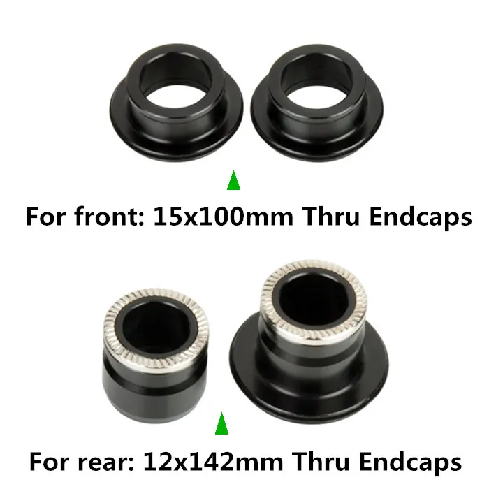 Thru Endcaps KOOZER Новинка MF480 передняя, Задняя Ступица набор 2/4 подшипники 24T трещотка 32 отверстия быстросъемные через ось горный велосипед ступицы для Shimano XD - Цвет: Thru Endcaps
