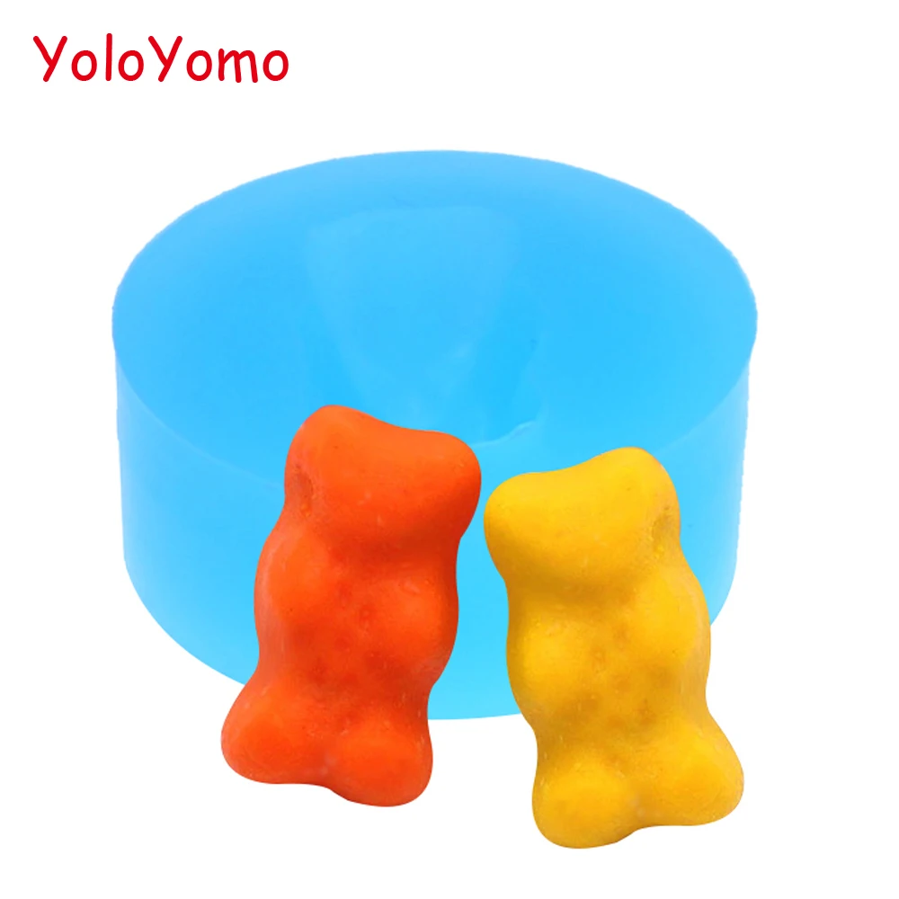 K027YL 1 шт. Kawaii Gummy Gummi мишки силиконовая резина Гибкая пищевая безопасная Форма