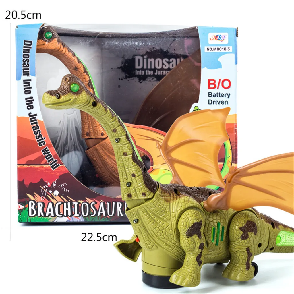 Фигурка динозавра Брахиозавра T Rex модель игрушки с подсветкой и индукцией