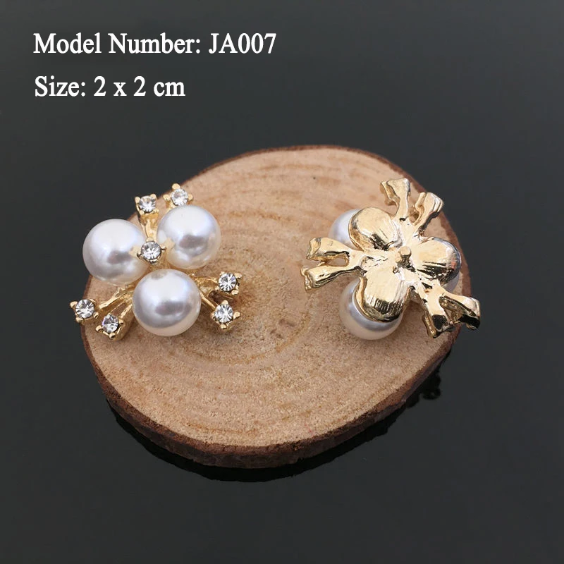 Цветок из кристаллов жемчуга три бусины Сделай Сам ручной работы женские