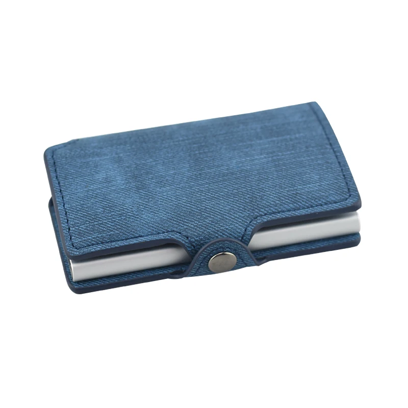 Casekey Jeans из искусственной кожи RFID металлический бумажник для мужчин|Держатели