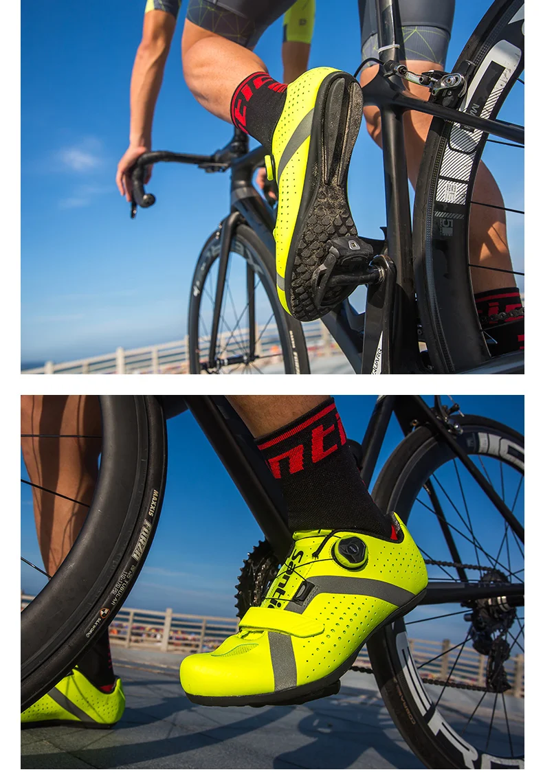Santic велосипедная обувь для мужчин Pro MTB шоссейная велосипедная обувь резиновая Нескользящая дышащая разблокированная велосипедная Обувь Zapatillas Ciclismo MS18006V