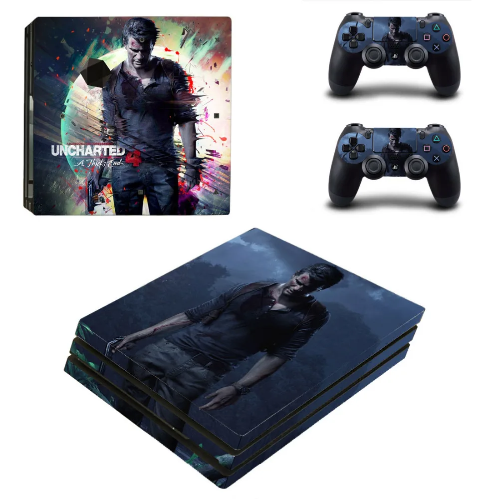 Неокрашенная наклейка с концом 4 A Theft's End PS4 Pro для консоли PlayStation и 2 контроллеров